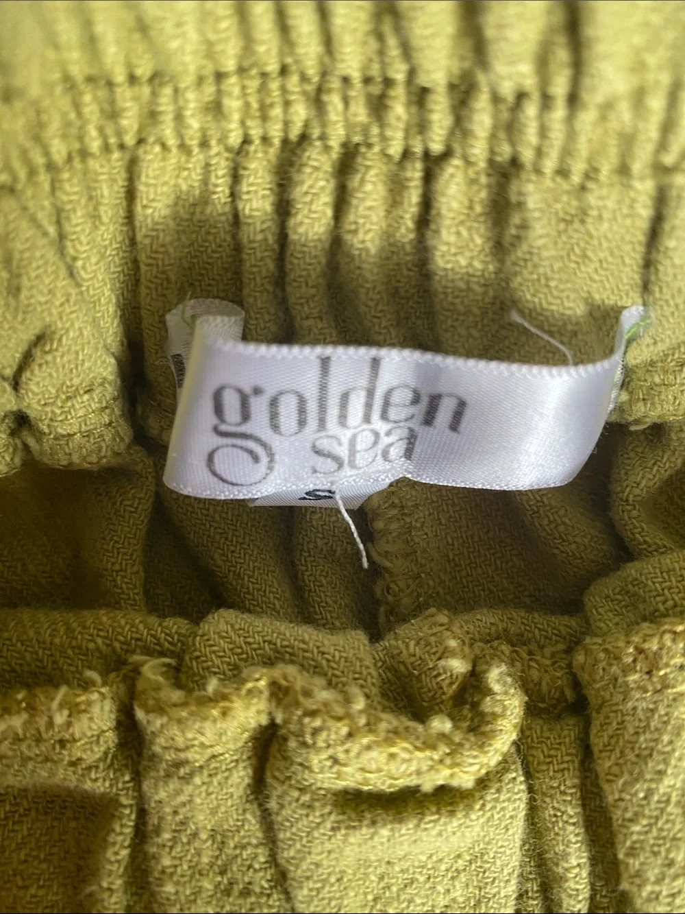 NWOT Hawaiian Golden Sea 100% Linen High-Waist Green Women’s Shorts - Picture 7 of 7